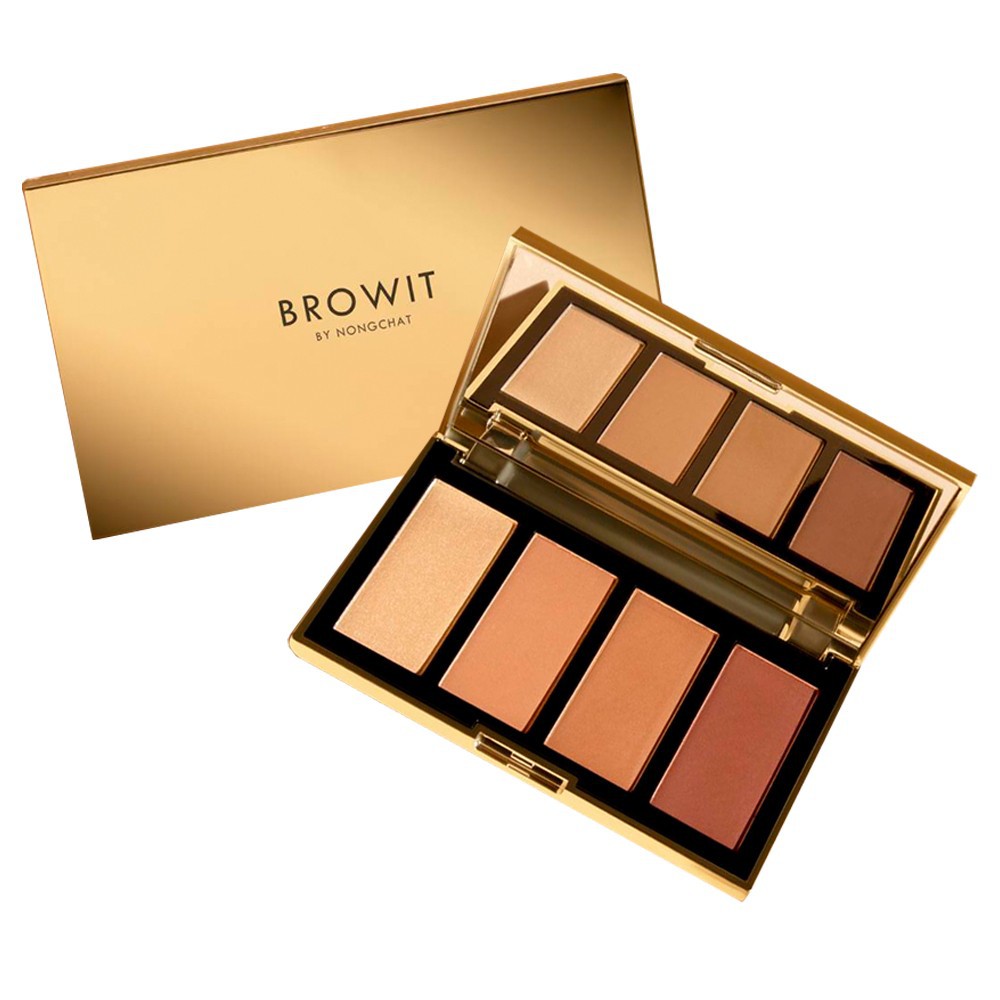❤ Browit By Nongchat Highlight and Contour Pro Palette (3.5gX4ช่อง) บราวอิท น้องฉัตร ไฮไลท์และคอนทัวร์ ไว้ในตลับเดียว