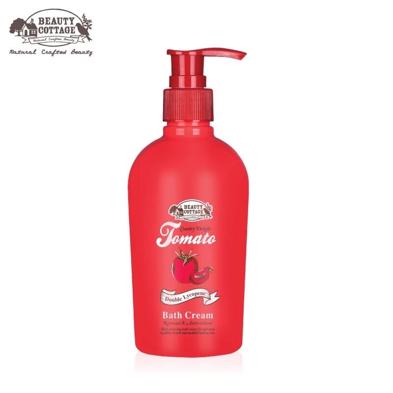 BEAUTY COTTAGE COUNTRY DELIGHT TOMATO DOUBLE LYCOPENE BATH CREAM 280 ml ครีมอาบน้ำมะเขือเทศ