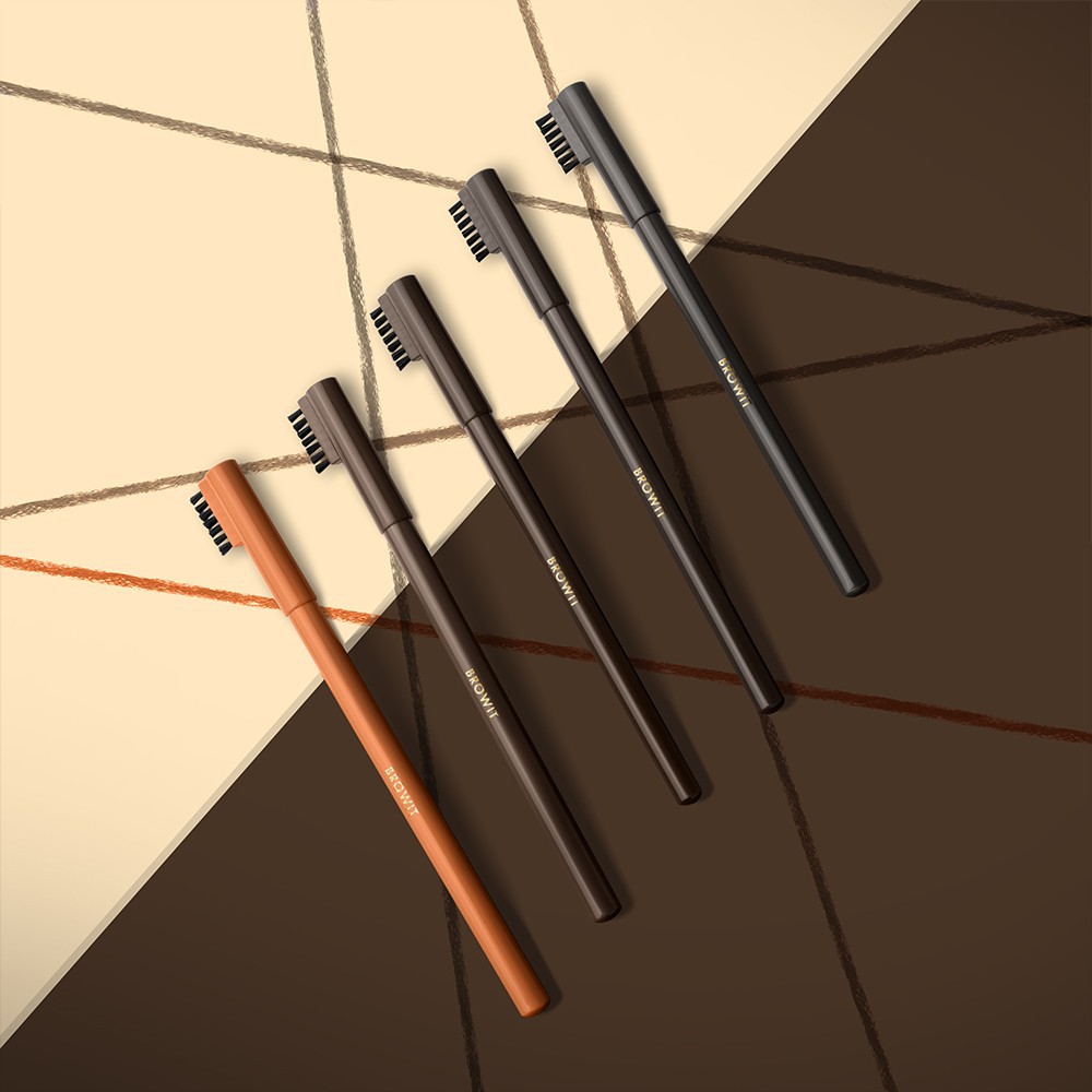 Browit Sharpen Brow Pencil 1.14g ดินสอเขียนคิ้ว พร้อม กบเหลาดินสอ บราวอิท น้องฉัตร เนื้อนุ่ม เขียนง่าย กันน้ำ กันเหงื่อ