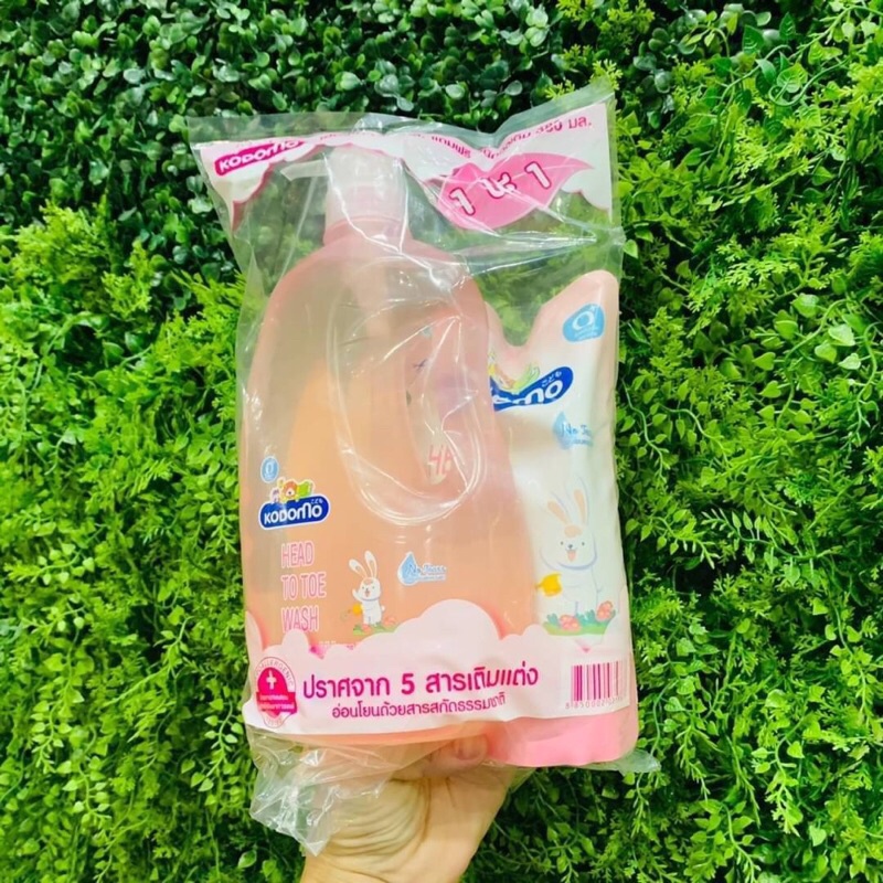 😍สุดคุ้ม ขวดใหญ่ 800 ml+ รีฟิล 380 ml😍 KODOMO แชมพูสบู่เหลวโคโดโม