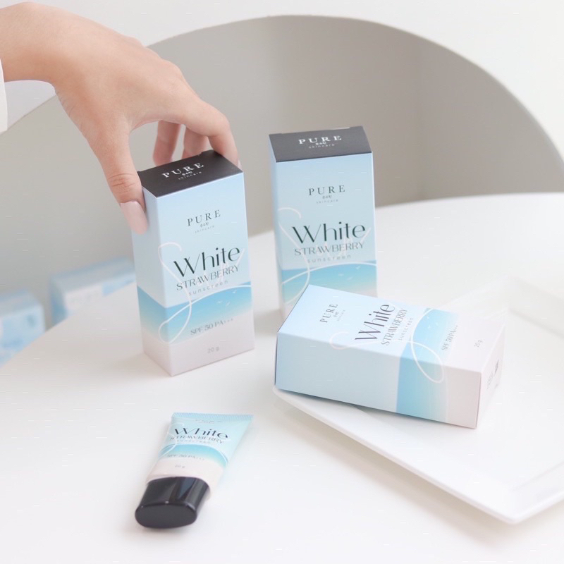 กันแดดเพียว PURE White Strawberry SPF 50 PA+++ 20 กรัม