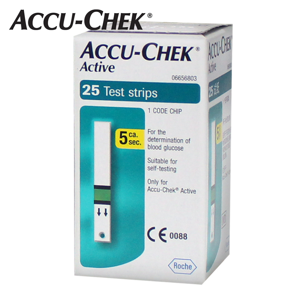 Accu-Chek Active แถบตรวจระดับน้ำตาล 25 ชิ้น