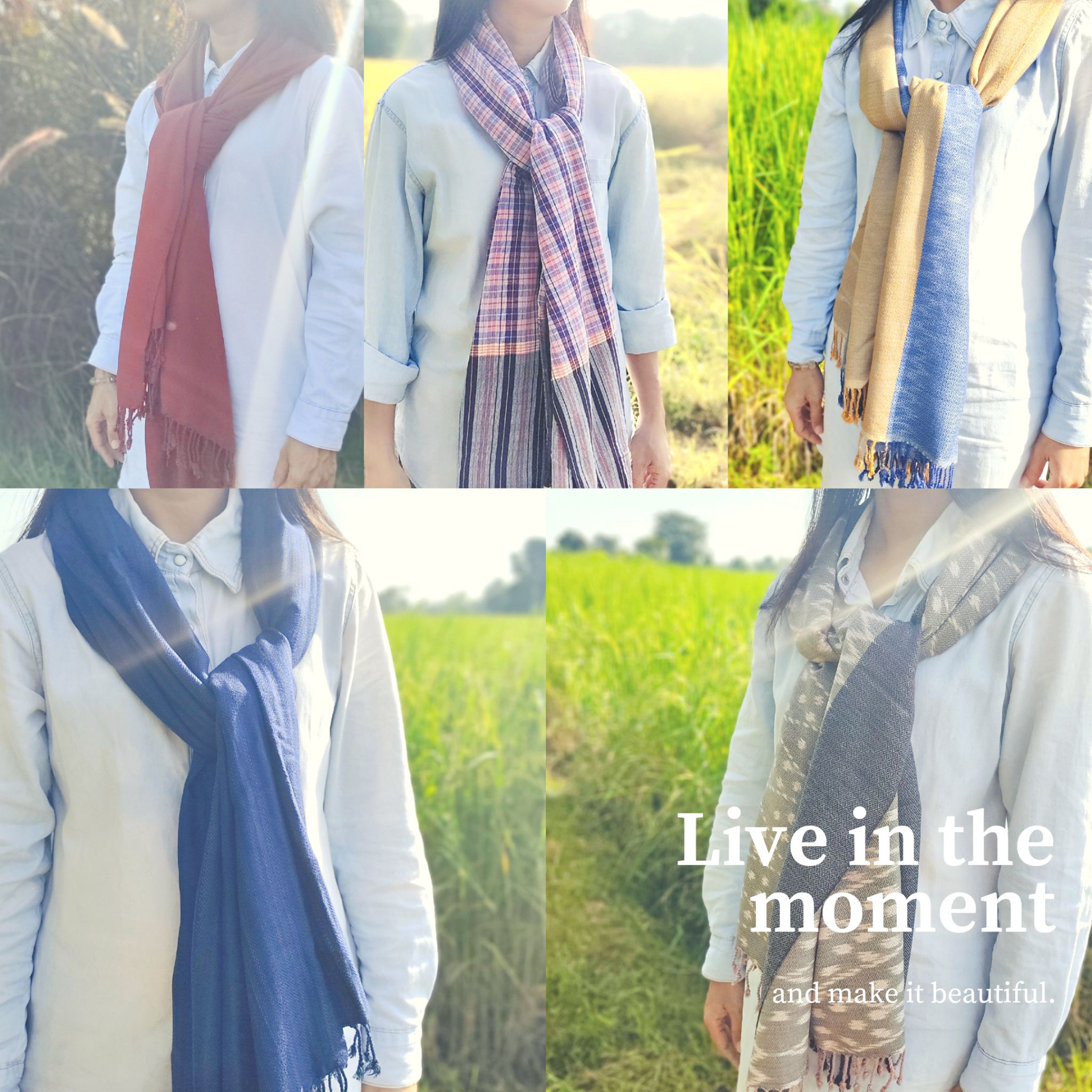 🌳 ผ้าขาวม้าทอมือ แบบที่ 1 ❤️ 90x200 cm. ผ้าขาวม้าฝ้าย เย็บริมพร้อมใช้ แน่น ทน สวย LOOM