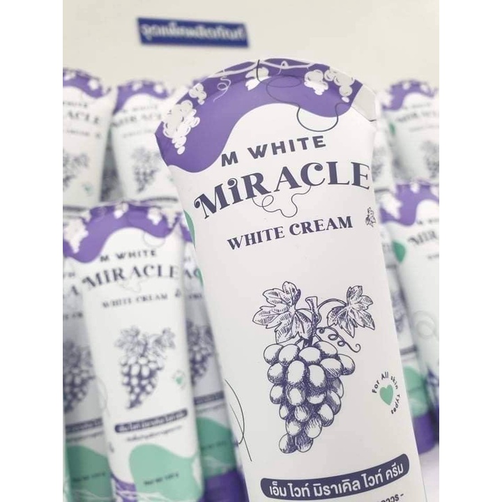 M white Miracle cream เอ็มไวท์มิราเคิล หัวเชื้อพม่า 100 g.