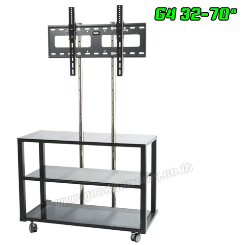 G4 Sure Vision 32"- 70" มีชั้นกระจกอเนกประสงค์ 3 ชั้น สูง 1.60 เมตร SKU-01223