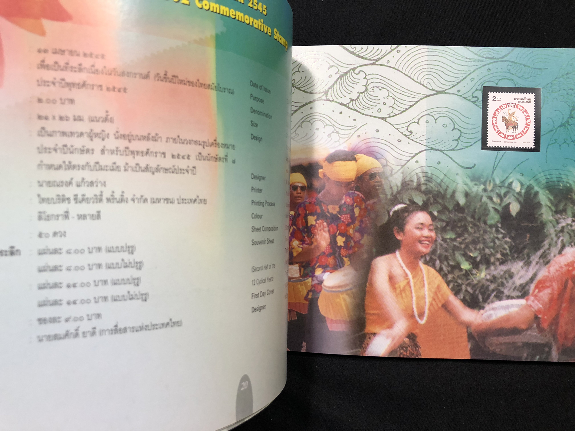 สมุดตราไปรษณียากรไทยประจำปี 2545