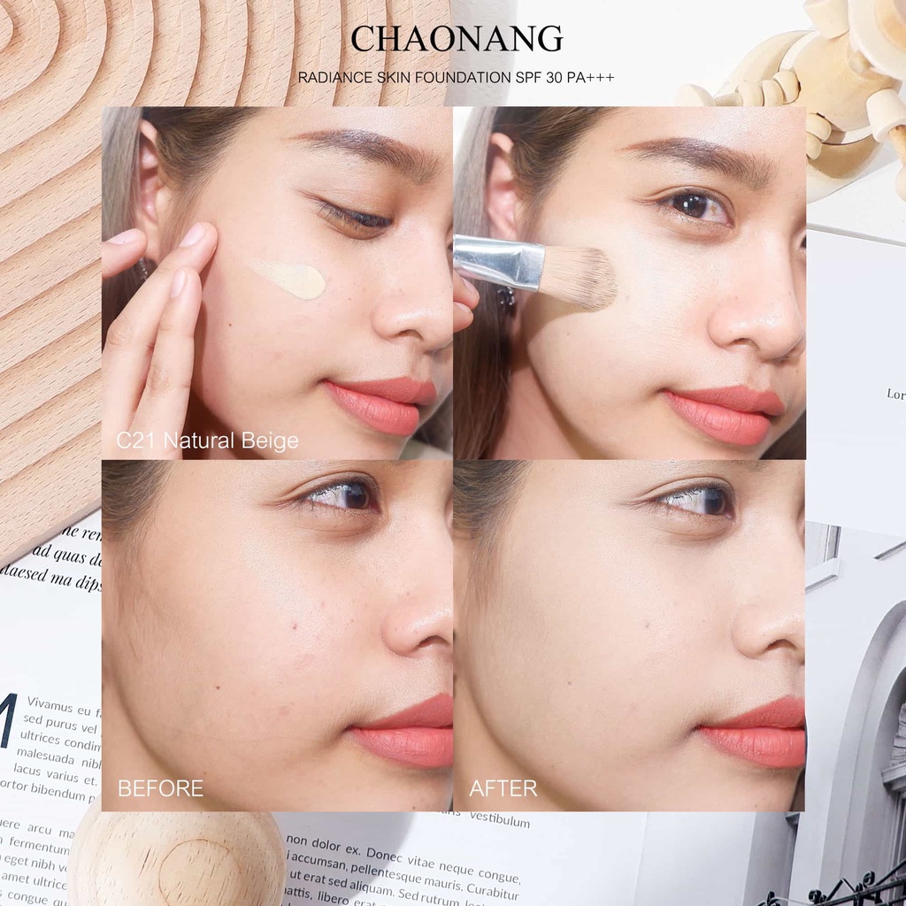 (6 ซอง/กล่อง) เจ้านาง เรเดียนซ์ สกิน ฟาวเดชั่น เอสพีเอฟ30 พีเอ+++ รองพื้นเจ้านาง 5 กรัม