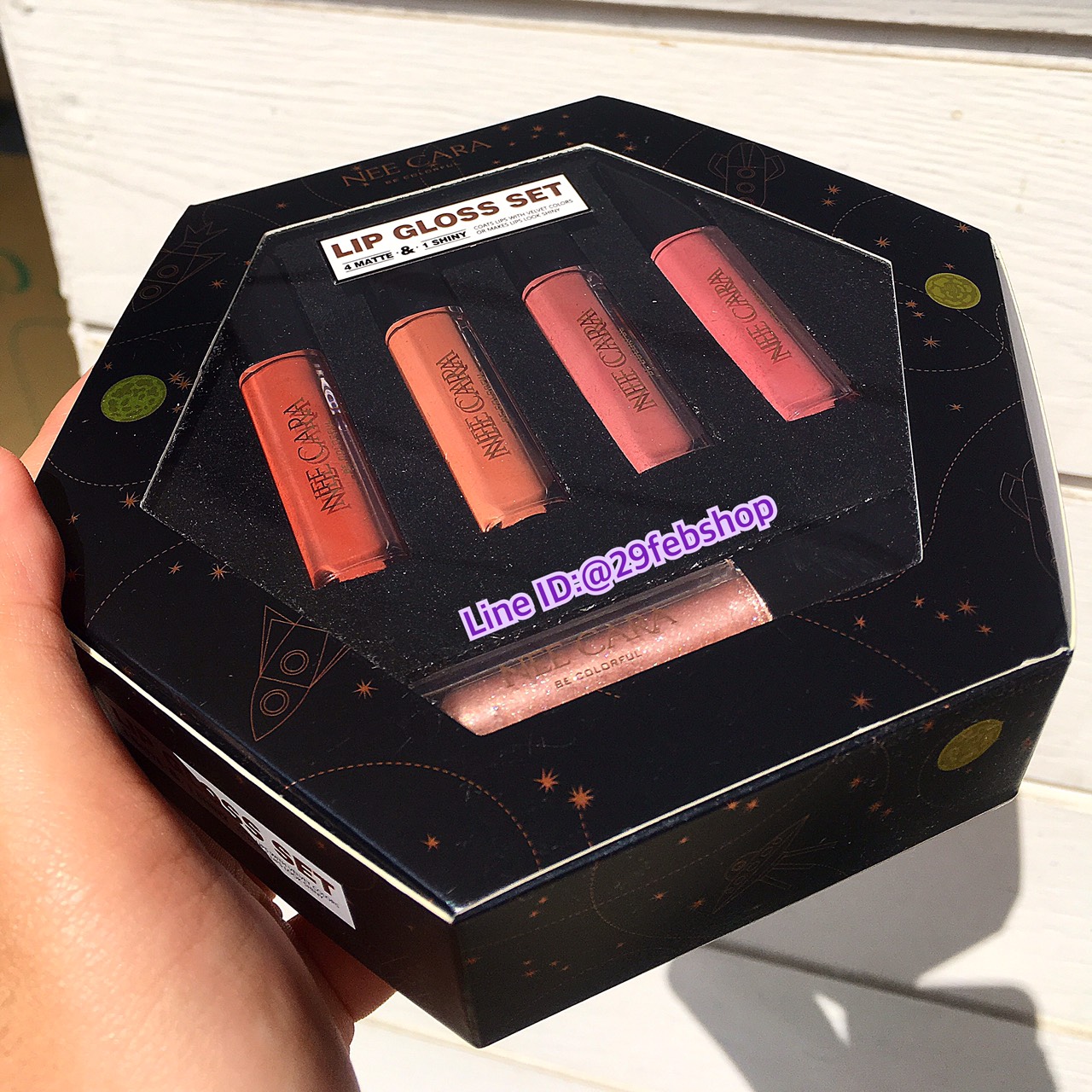 NEE CARA SET 4 matte & 1 Shiny (เซ็ท A) 7 กรัม