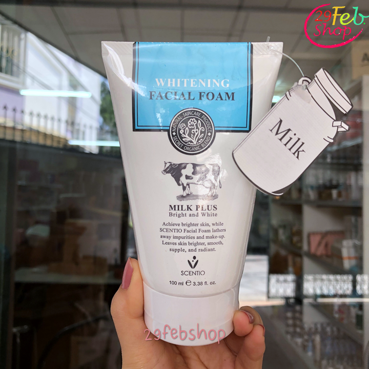 Scentio Milk Plus Facial Foam 100ml โฟมล้างหน้านม