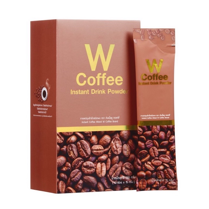 W COFFEE 10 ซอง ดับเบิ้ลยู คอฟฟี่ กาแฟเพื่อสุขภาพควบคุมน้ำหนัก