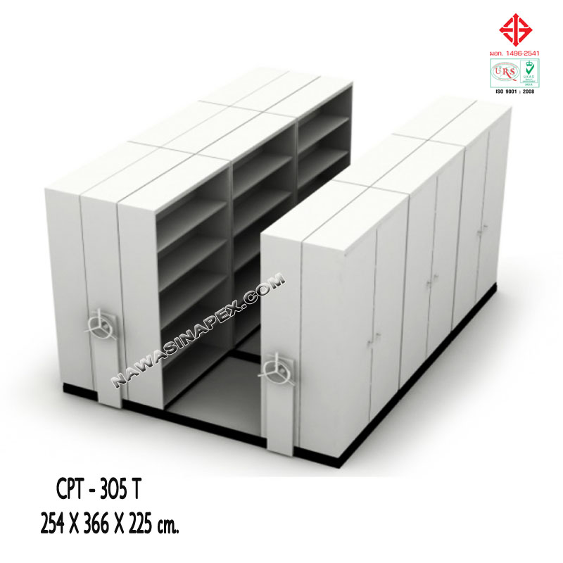 ตู้รางเลื่อนแบบพวงมาลัย 15 ตู้ รุ่น CPT-305