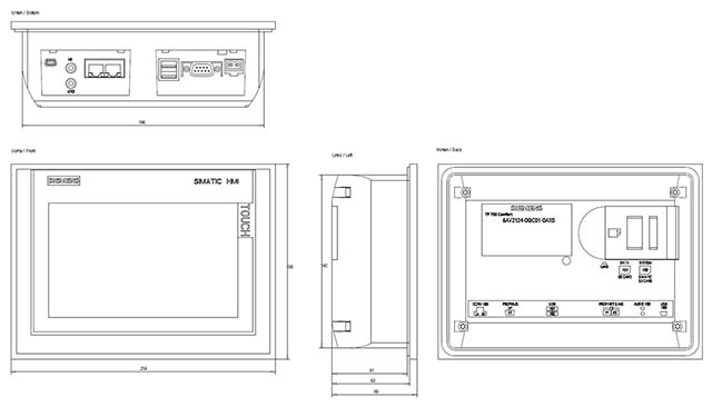 SIEMENS SIMATIC HMI TP700 Comfort, Comfort Panel 6AV2124-0GC01-0AX0