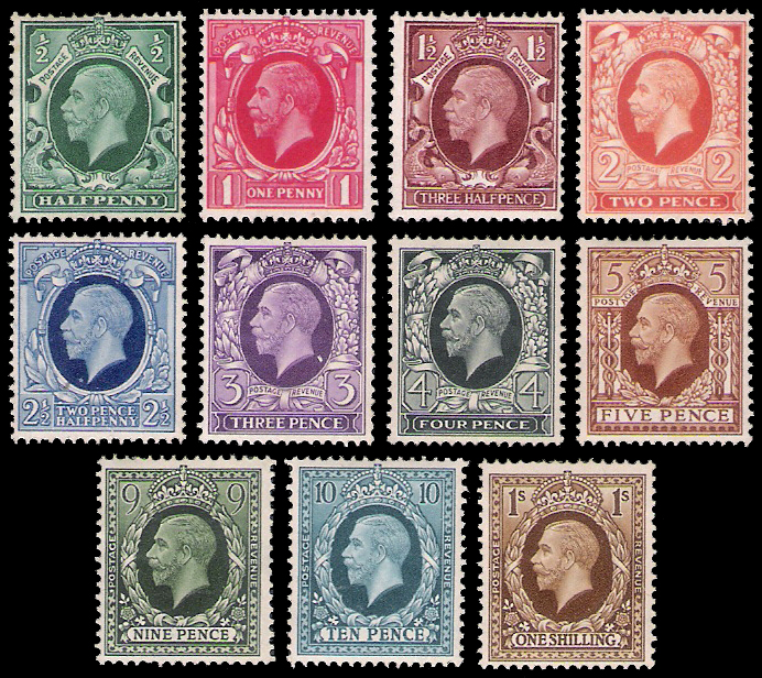 1934-1936 King Geroge 5 Set of 11s CV $54.4
