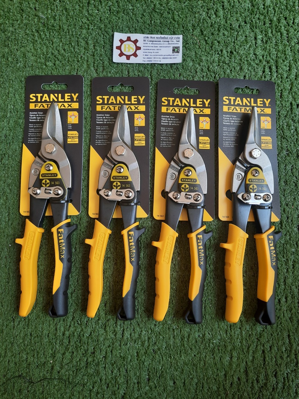 STANLEY : กรรไกรตัดสังกะสี (เหล็ก) 14-563 ตัดตรง 10"