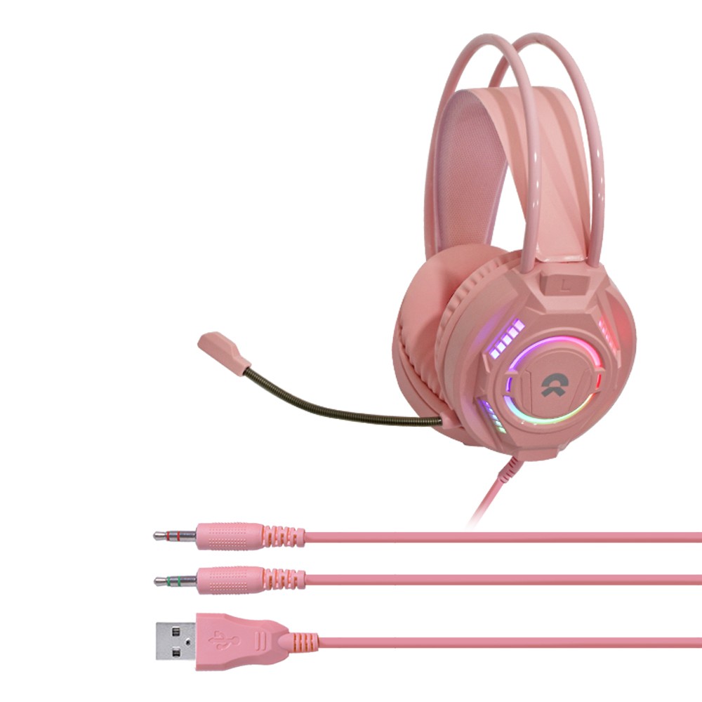 OKER G225 RGB HEADSET+MIC GAMING USB+3.5 HP-HM-OK-G225B