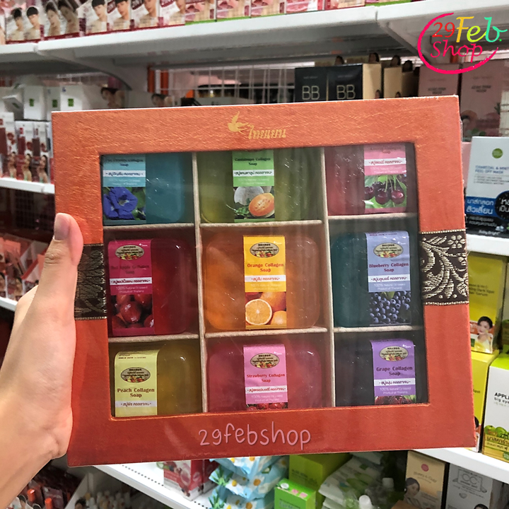 Thai Yen Vegetables Collagen Soap x 9 ก้อน สบู่ผลไม้คอลลาเจน ไทยเยน