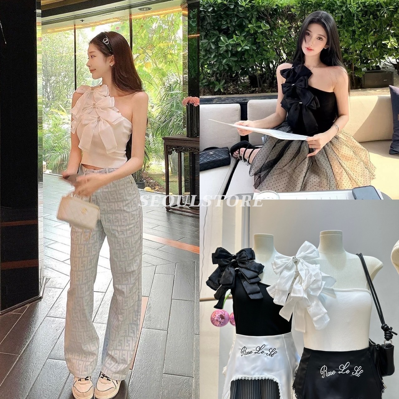 เสื้อกล้ามแขนเดี่ยวผ้าร่องยืด โบว์วามารถถอดออกได้นะคะหรือจะติดก็ได้เพราพว่าน้องเป็นเข็มกลัดค่ะ ใส่ได้บ่อยๆเลยแมทได้เยอะมาก ถอดโบว์ออกสามารถเปลี่ยนลุคได้เลยเก๋ตรงนี้ค่ะ ผ้าไม่รัดรูปจนเกินไปใส่พอดีตัว