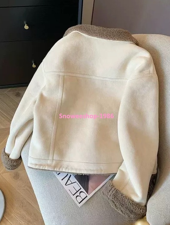 สายเกาเตรียมกรี๊ด! แจ็คเก็ตขนแกะสังเคราะห์หนังกลับสุดคิ้วท์ ทรงโอเวอร์ไซส์ ใส่แล้วดูตัวเล็ก! ใส่คลุมเที่ยวชิคๆ ฤดูใบไม้ร่วงก็ปัง หน้าหนาวก็อุ่น~ สวย อบอุ่น ไม่แพ้เกาหลี! แมตช์ง่าย ใส่ได้ทุกวัน ใครเห็นก็ต้องหันมอง ขนนุ่มมาก ใส่แล้วละมุนเหมือนกอดหมอน ถ่ายรู