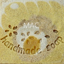 HANDMADE FLOWER SOAP STAMP 3.5 X 5.3 CM.