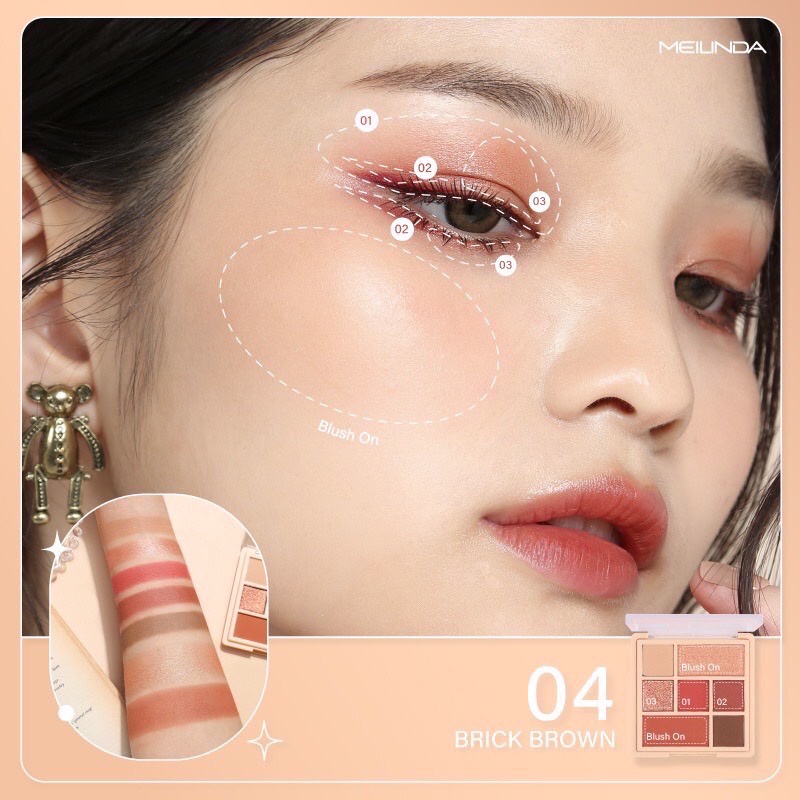 Meilinda Color Code Blush & Eye Palette MC3111 บลัชออน ตาทา คัลเลอร์โค๊ดบรัช