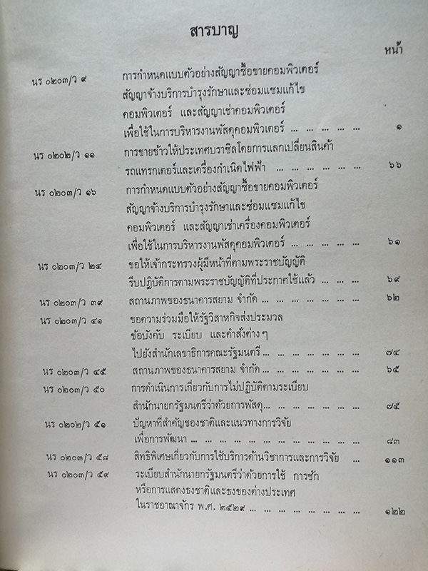 มติคณะรัฐมนตรี (หนังสือเวียน) ประจำปี 2529
