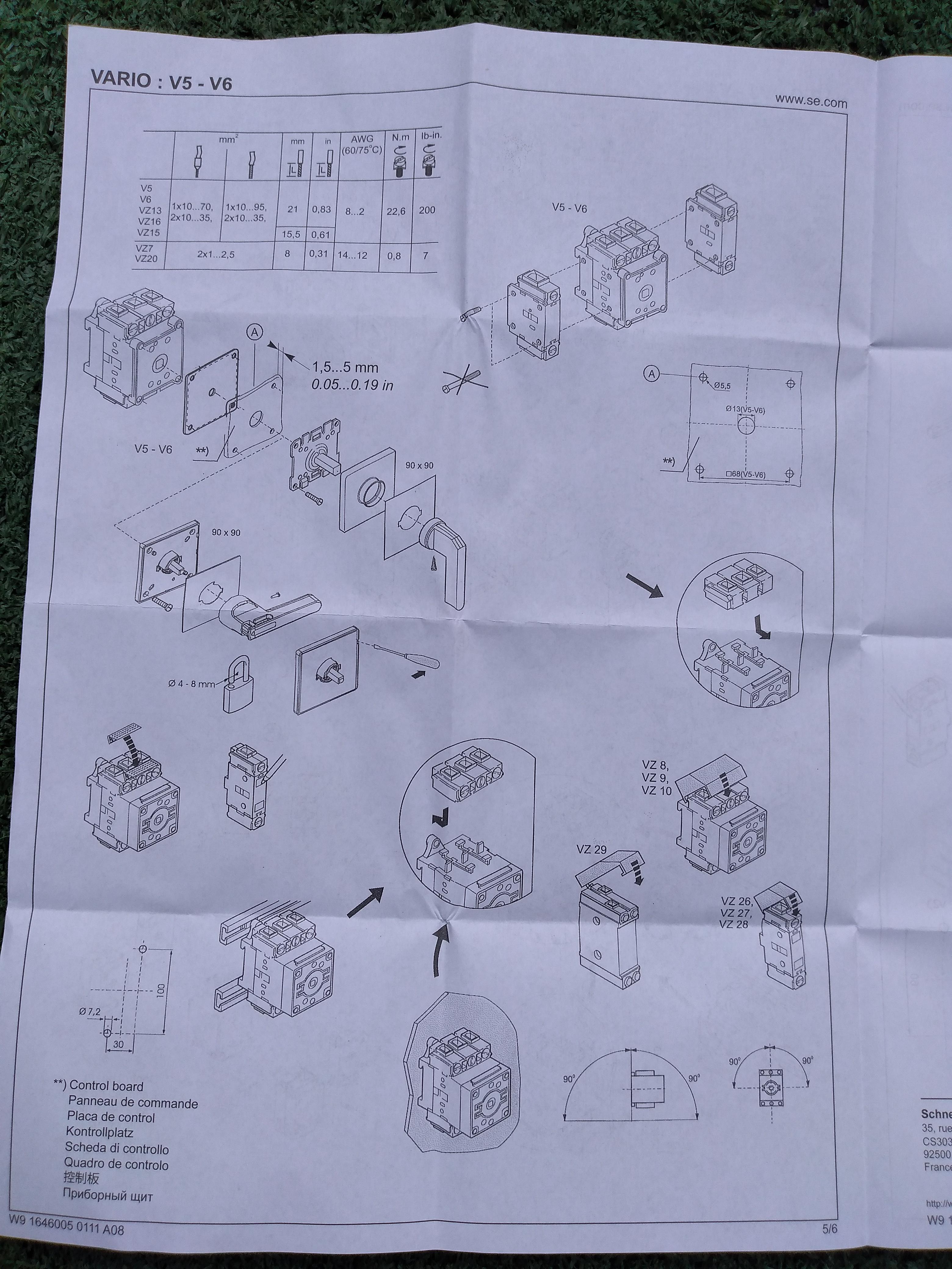 Schneider : Switch disconnector emergency stop VCF2 3P 40A 3NO