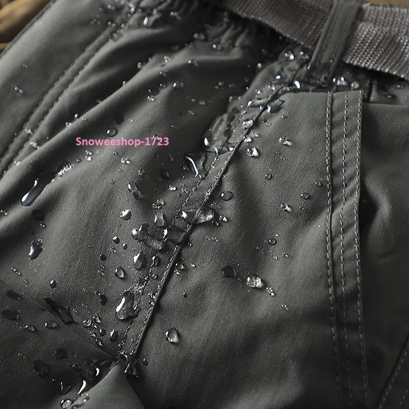 กางเกงกันหนาวสำหรับผู้ชาย ผู้หญิงใส่ได้ กางเกงบุขนกำมะหยี่หนากันหนาว กันหิมะ กันหยดน้ำ กางเกงขากว้าง แบบหนา ทรงหลวม มีหลายกระเป๋า สไตล์วินเทจ อเมริกัน เรโทร มี 4 สีให้เลือก