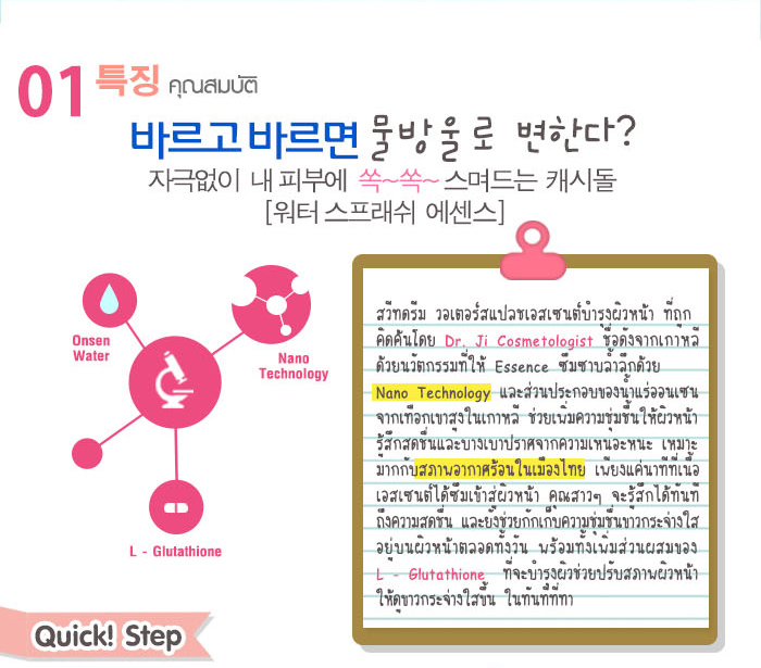 Cathy Doll Water Splash Essence WITH L-GLUTATHIONE 50 g.