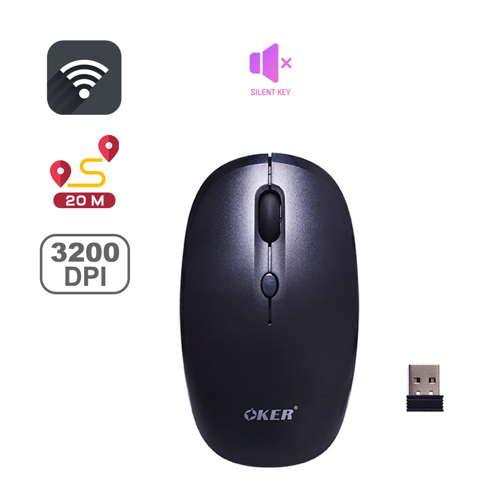OKER M934 WIRELESS MOUSE 3200DPI เม้าท์ไร้สาย SKU-02954