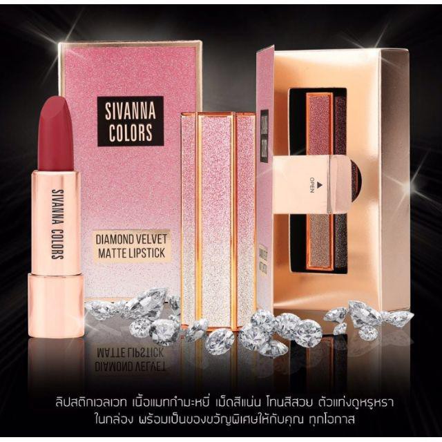 Sivanna Colors Diamond Velvet Matte Lipstick HF6019 ซีเวียน่า ลิปไดม่อน