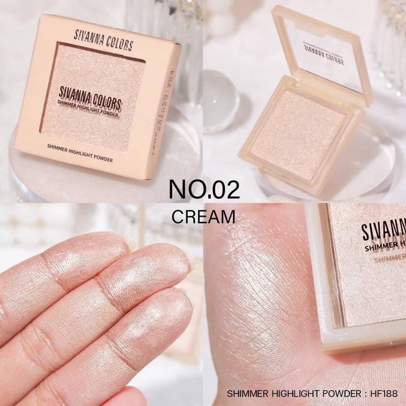 ไฮไลท์เนื้อฝุ่น ซิวันนา SIVANNA COLORS SHIMMER HIGHLIGHT POWDER HF188