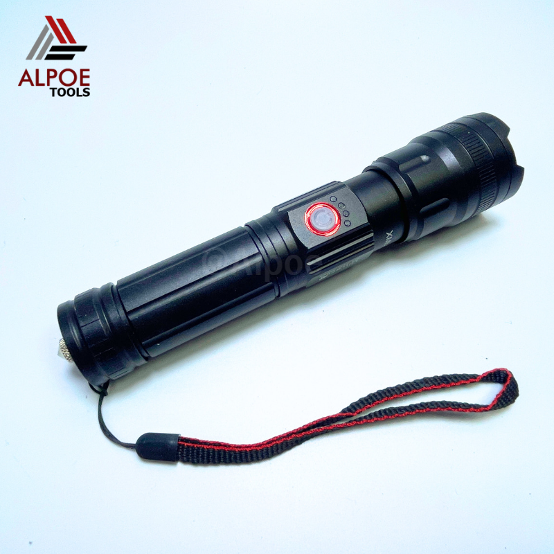 ไฟฉายแรงสูง หลอด T16 พร้อมอุปรกรณ์ชาร์จ มีไฟข้าง รุ่น MAX-6526