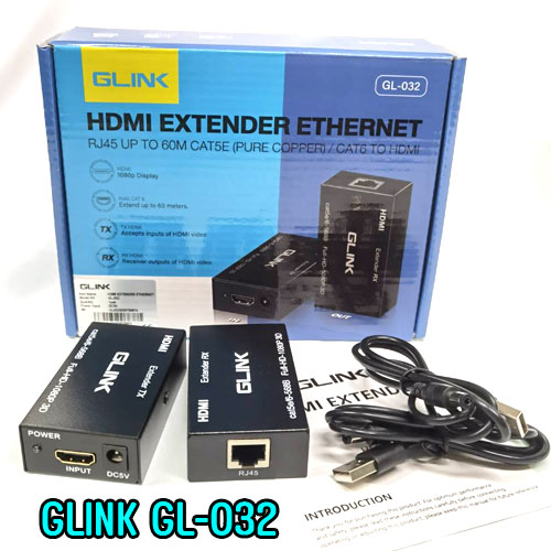 GL032 GLINK HDMI EXTENDER ETHERNET RJ45 UP TO60M. DA-GO-HM-GL032