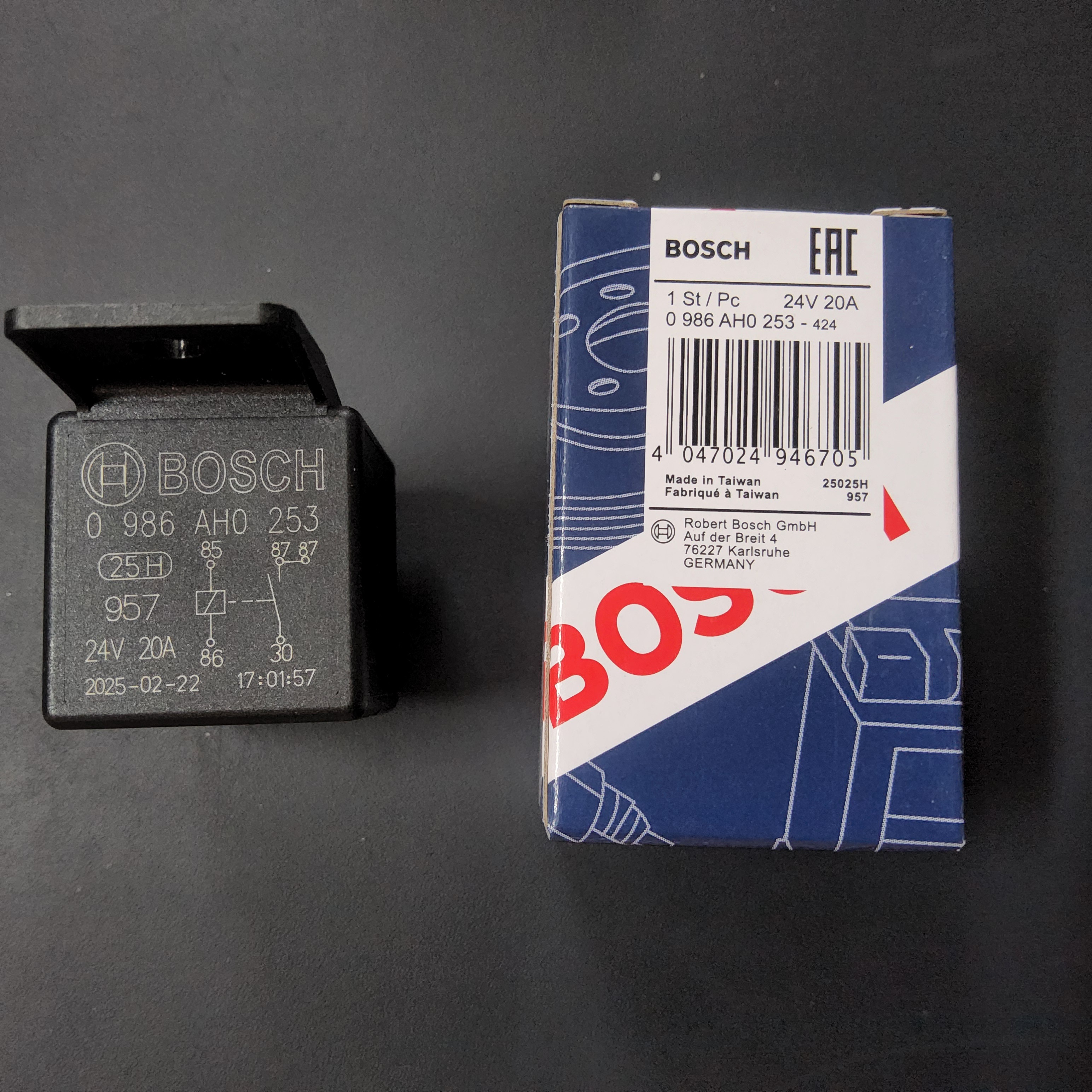 BOSCH รีเลย์ 5 ขา 12V 30A RELAY รีเร รถยนต์ MADE IN TAIWAN ราคา อันละ