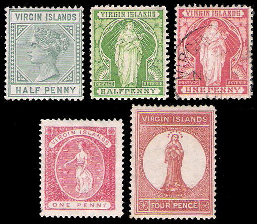 1866-1889 Virgin Island (5) CV $70