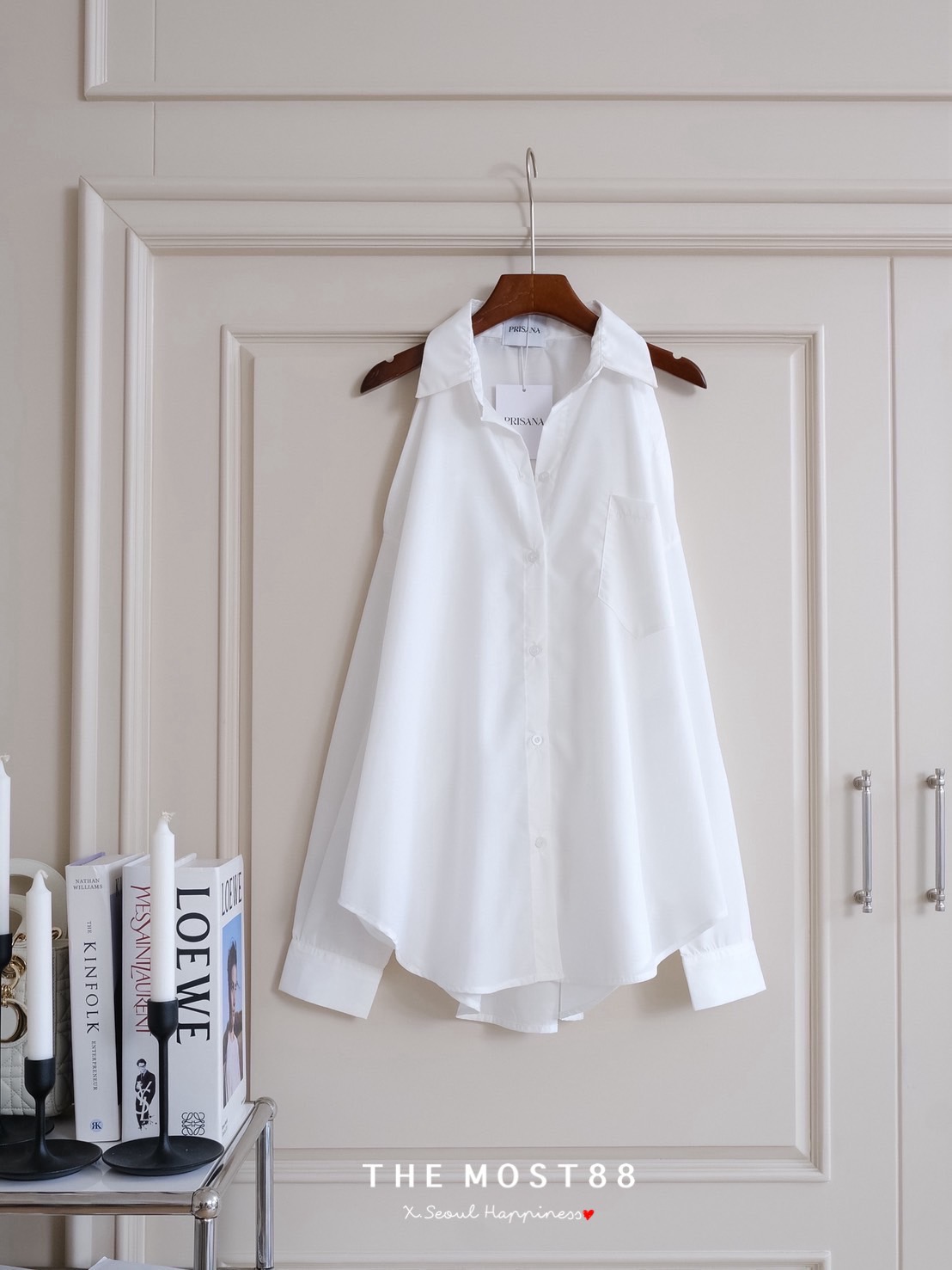 มินิเดรสเชิ้ตเปิดไหล่สุดเกร๋