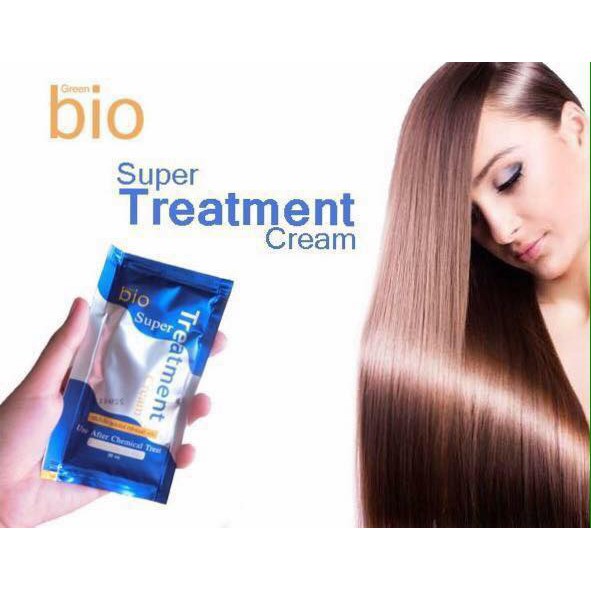 กล่องx24ซอง Green Bio super treatment กรีนไบโอ ซุปเปอร์ ทรีทเมนท์ (กล่องสีน้ำเงิน)