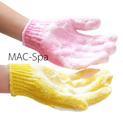 ถุงมืออาบน้ำขัดตัว 1 ข้าง สีม่วง