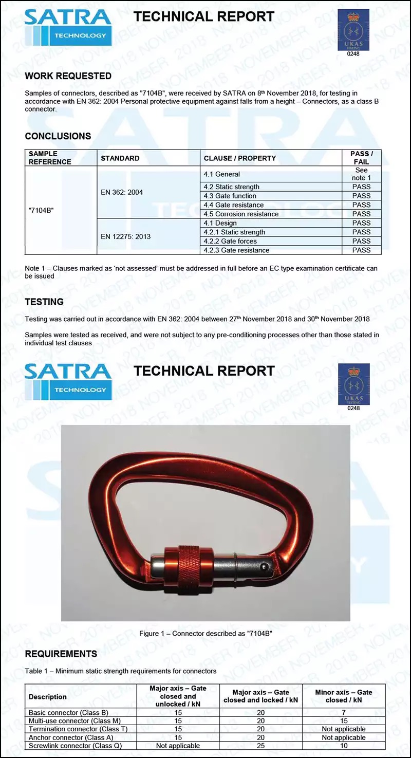 คาราบิเนอร์รูปทรงตัวดี ชนิดล็อคอัตโนมัติ Carabiner D Shape