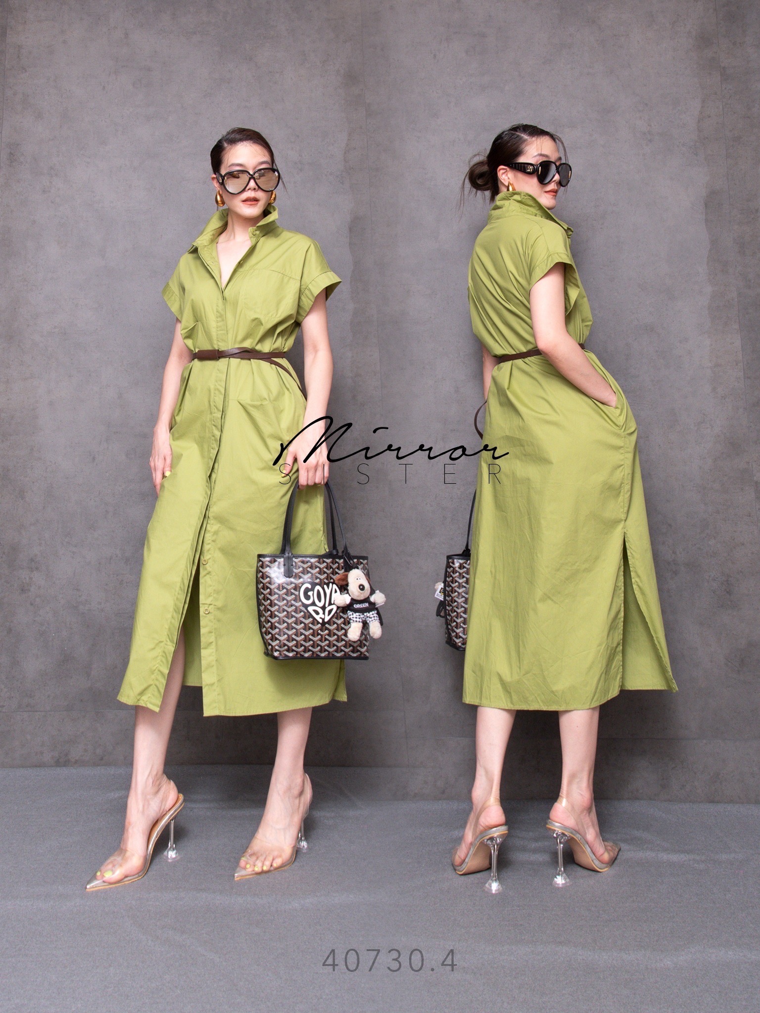 MiRRoRSiSTER's MiYa SHiRT DReSS•• เดรสเชิ้ตแขนสั้น เบสิคสไตล์แต่เก๋ที่ดีเทลการจับขยุ้มด้านหน้า แต่งสาบติดกระดุมซ่อน มีกระเป๋าล้วงได้2ข้างลำตัว มาพร้อมเข็มขัดดีไซนเรียบเก๋ จะใส่แบบคาดหรือไม่คาดเข็มขัดก็ดูดี ใส่ง่ายใส่ได้บ่อยทุกโอกาส