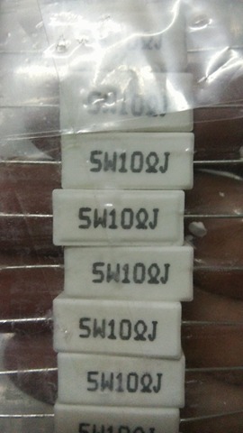 ตัวต้านทาน5วัตร์ 5W10ΩJ แพ็คละ10ตัว