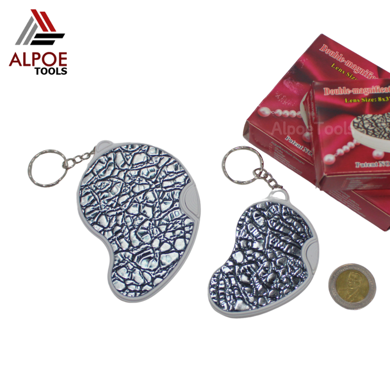 เลนท์ขยายพับได้ มีไฟ แบบพวงกุญแจ รหัส No.6901A-C ทรงรูปมะม่วง