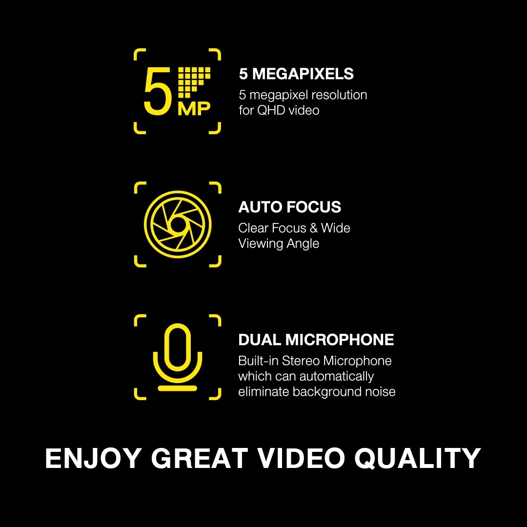 NWC-500 NUBWO QHD 2K pixels WEBCAM+ขาตั้ง CM-NW-HD-500BK