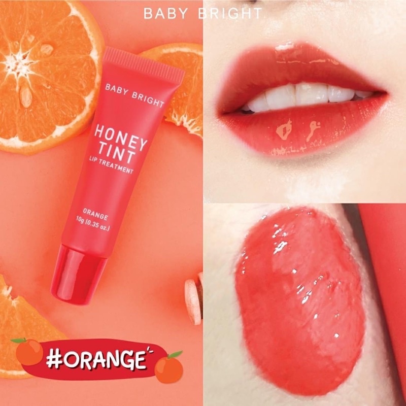 Baby Bright HONEY TINT LIP TREATMENT ฮันนี่ทินท์ 10g เบบี้ไบร์ท วอเตอร์เมล่อน ลิปทิ้นท์ ลิปน้ำผึ้ง สยบปากคล้ำ