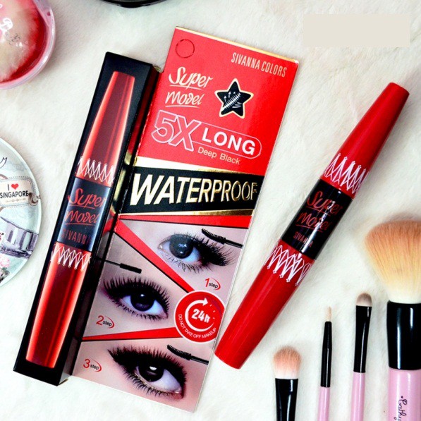 SIVANNA COLORS WATERPROOF MASCARA HF893 10g (1 ชิ้น) สิวันนา มาสคาร่า เพิ่มความยาวหนา x5 เท่า