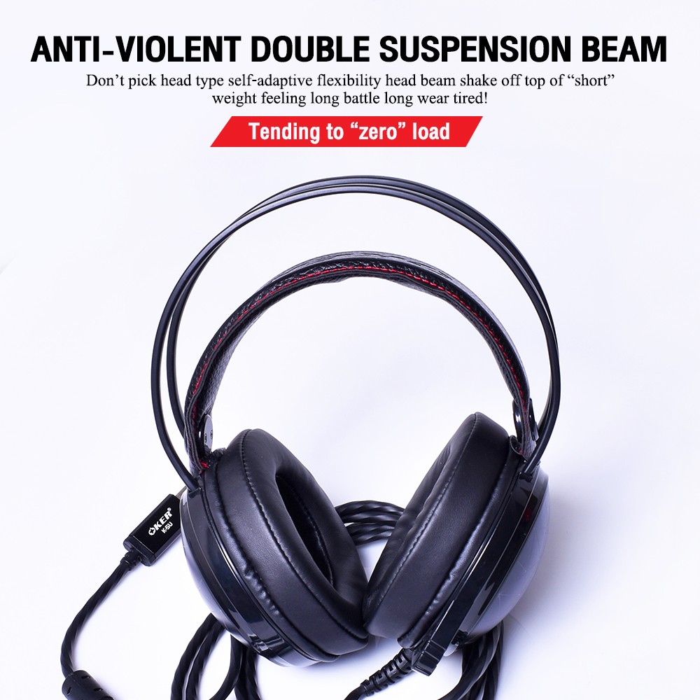OKER K-5U แบบ USB 7.1 SOUND HEADPHONE+MIC GAMING SKU-02937