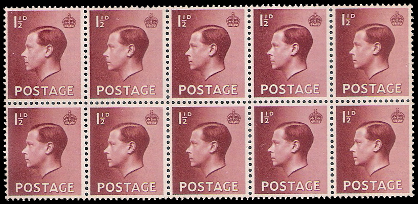 1936 King Edwald 8 Set of 4s