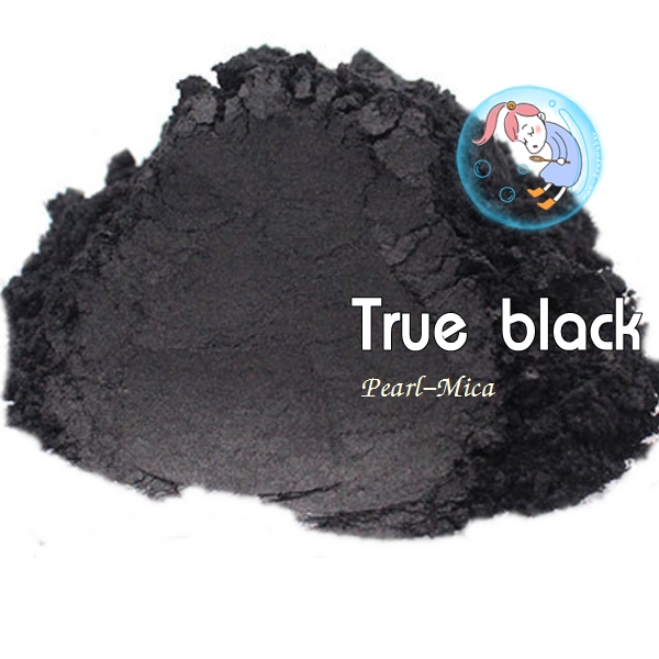 Color Black : mica pearlescent pigment/ สีดำประกายมุก /สีผงไมก้า ผงละเอียดมีประกาย