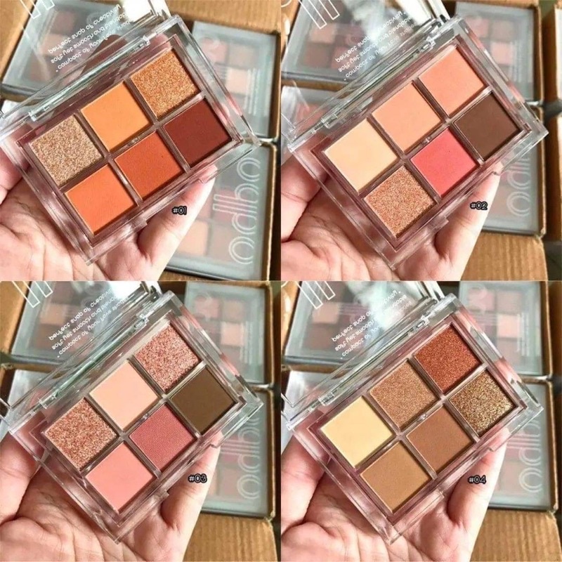 odbo Signature Eyeshadow Palette 6 colors 4.8g OD276 โอดีบีโอ ซิกเนเจอร์ อายแชโดว์ พาเลท