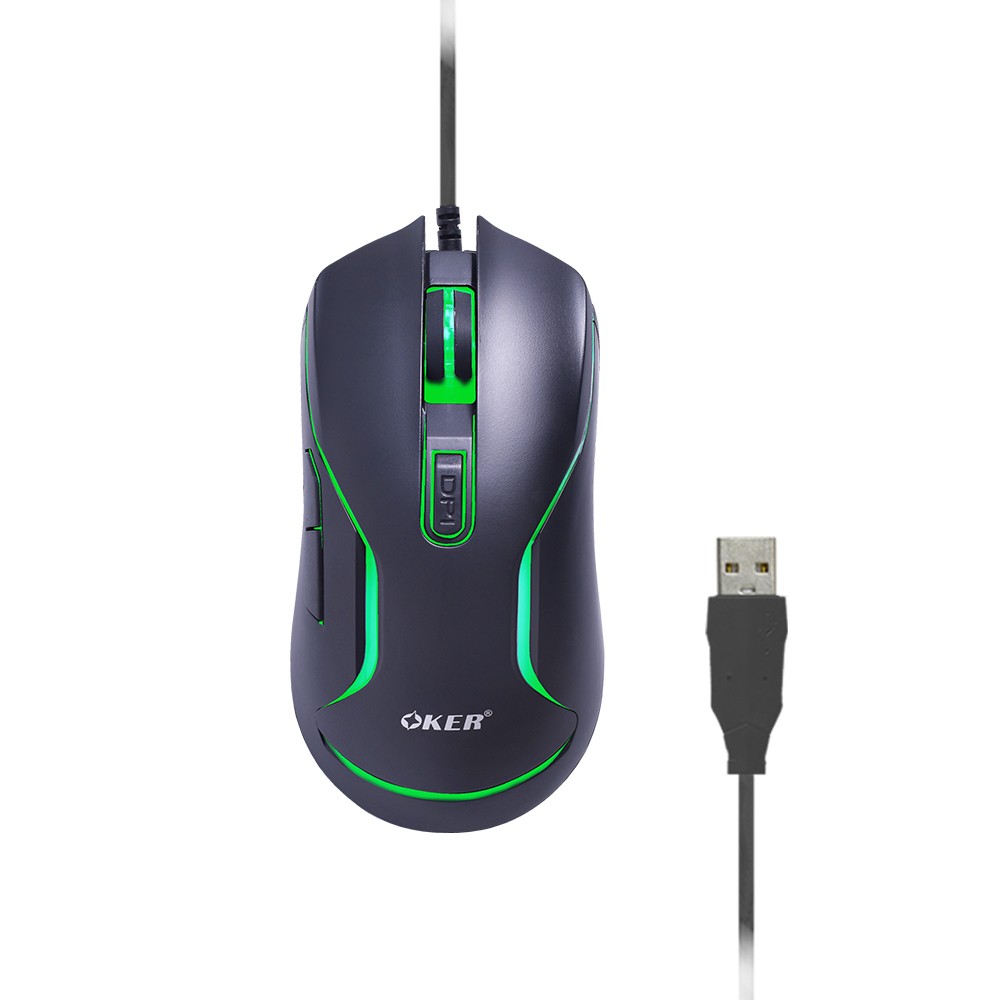 OKER X25 MOUSE USB 6D LED 1000DPI ไฟ7สี SKU-02947